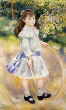 皮埃爾 奧古斯特 雷諾阿 Girl with a Hoop 皮埃爾 奧古斯特 雷諾阿 Girl with a Hoop
